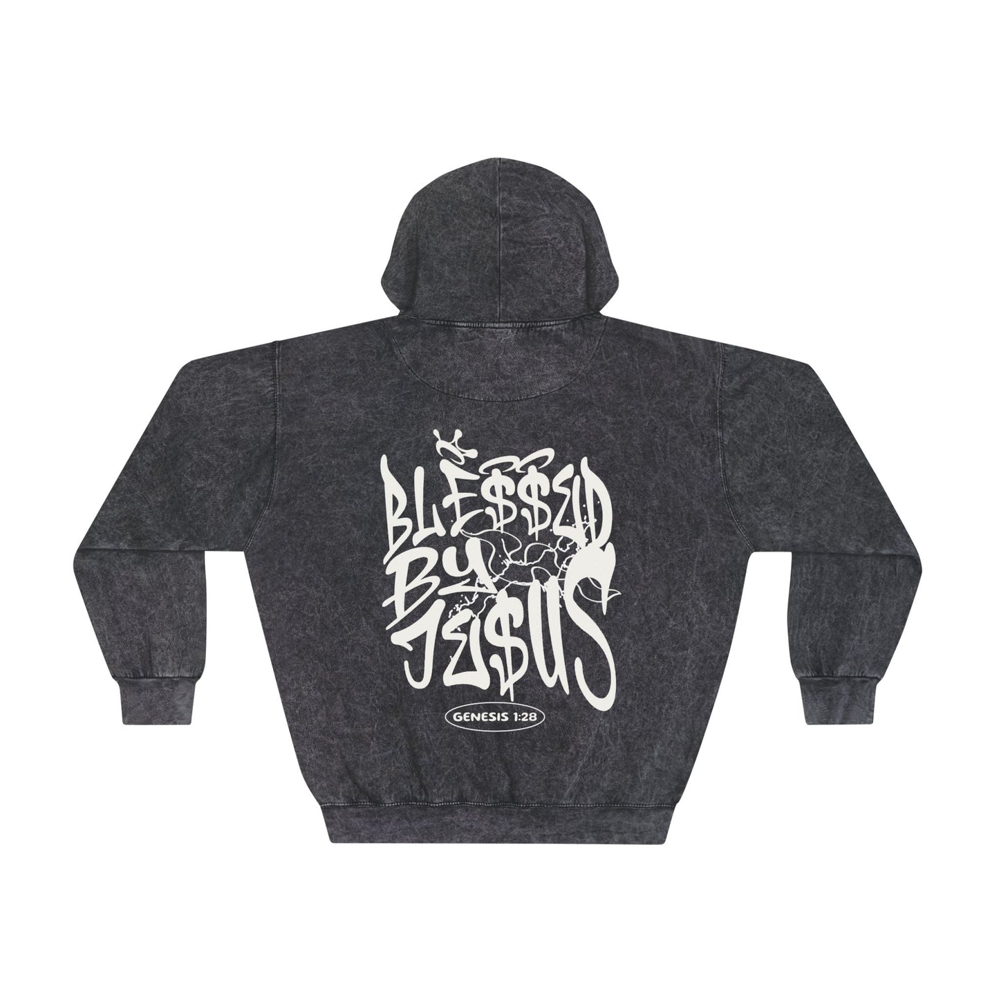 Graffiti Quote Mineral Wash Hoodie