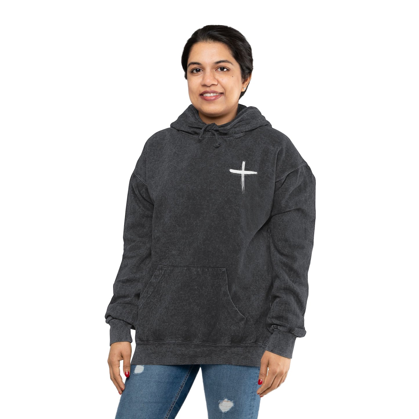 Graffiti Quote Mineral Wash Hoodie