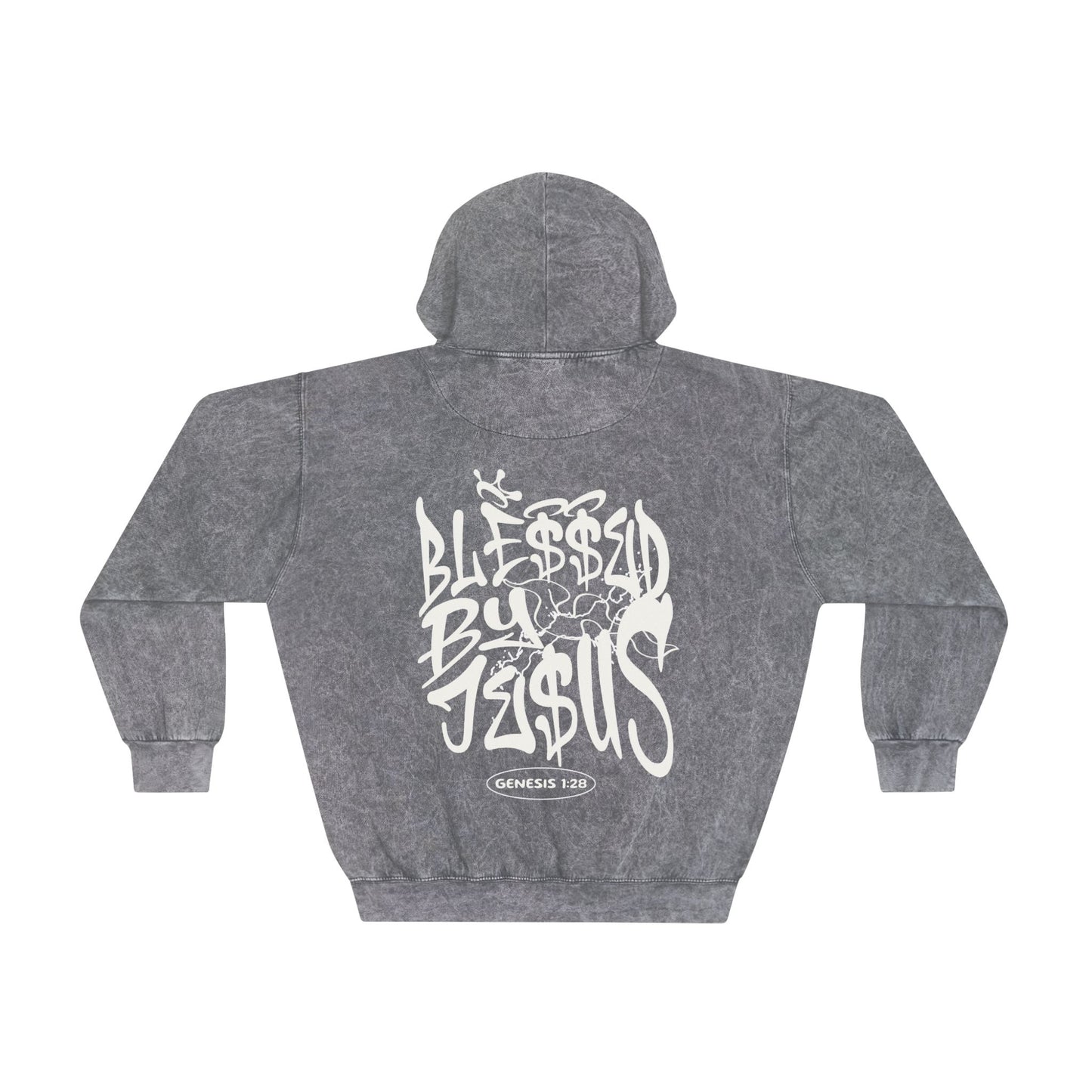 Graffiti Quote Mineral Wash Hoodie
