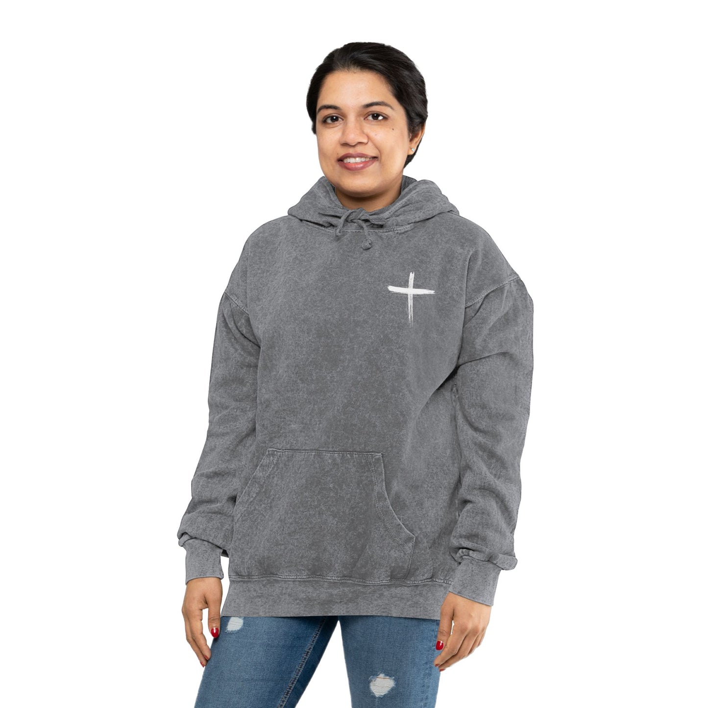 Graffiti Quote Mineral Wash Hoodie