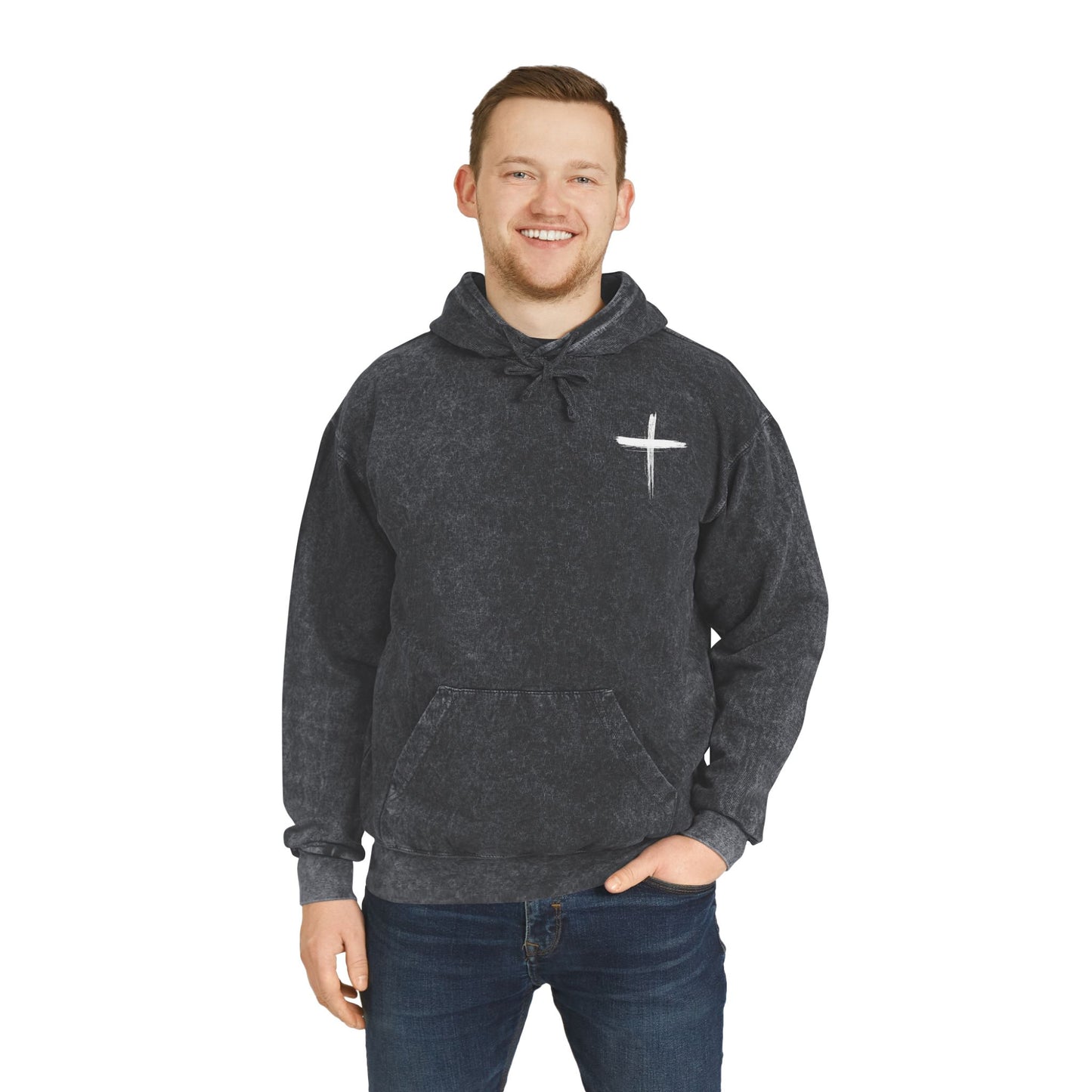 Graffiti Quote Mineral Wash Hoodie