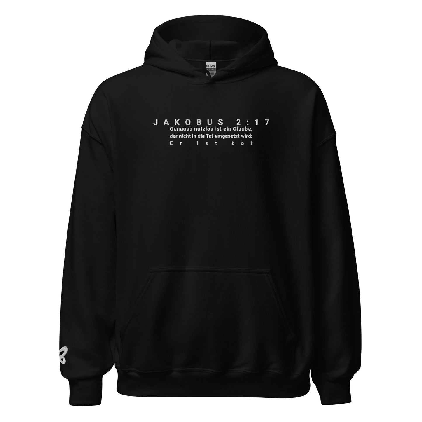 Jakobus 2:17 Unisex-Kapuzenpullover
